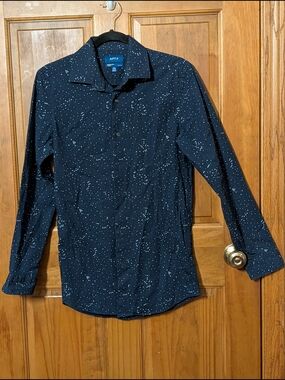 Apt. 9 Navy Star-Print Long Sleeve Shirt